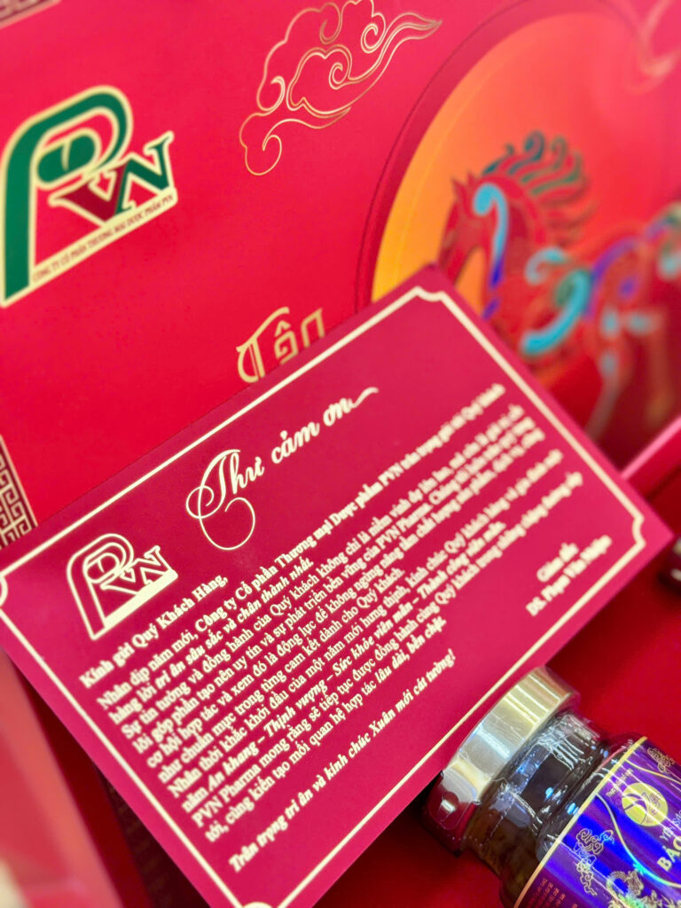 Thư cảm ơn trong hộp quà yến sào Bảo Bình dành cho khách hàng và doanh nghiệp dịp Tết 2026